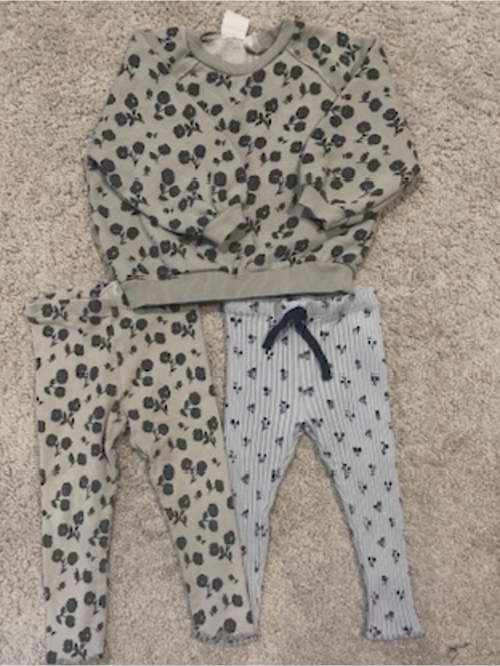 Zara floral set and leggings 18-24